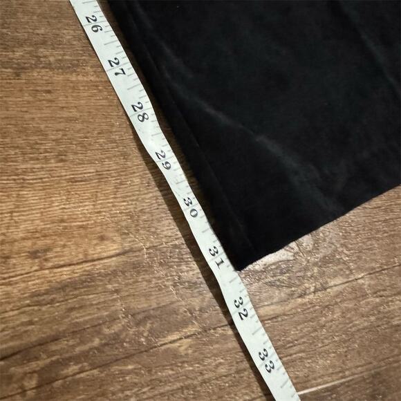 VTG Donna Size 10 Black Velour Dress Pants Wide Leg Minimalist Made in Canada - Picture 8 of 8